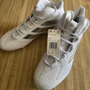 adidas Freak Carbon Mid White Lacrosse/Football Cleats, New! men's 10.5